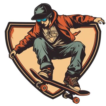 Skateboarding Club Badge Vector Illustration Skateboard Skate Logo