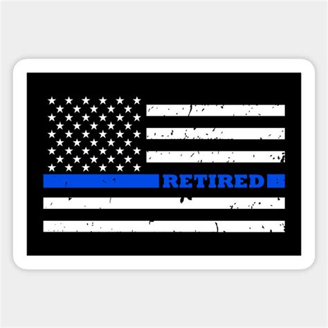 Retired Police T Retired Police Officer Thin Blue Line Flag