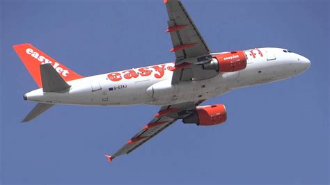 G Ezaj Easyjet Airbus A Takeoff At Madrid Barajas Airport Youtube