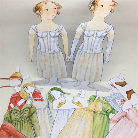 Regency Dress Up Paper Doll Etsy