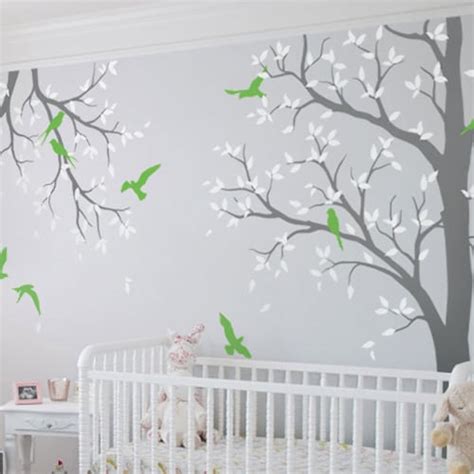 Large Tree Wall Decal Nursery Wall Decor Wall Art Mural Etsy