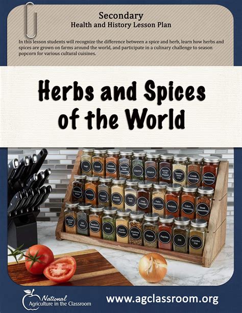 Herbs And Spices Lesson Plan Culinary Basics Global Recipes