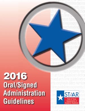 Fillable Online B2016b OralSigned Administration Guidelines Region 13