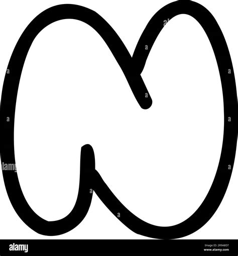 Outline N letter of latin english font Stock Vector Image & Art - Alamy