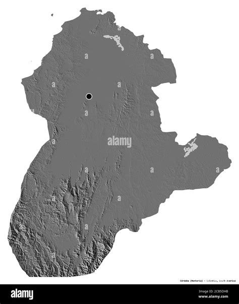 Forma De Córdoba Departamento De Colombia Con Su Capital Aislada