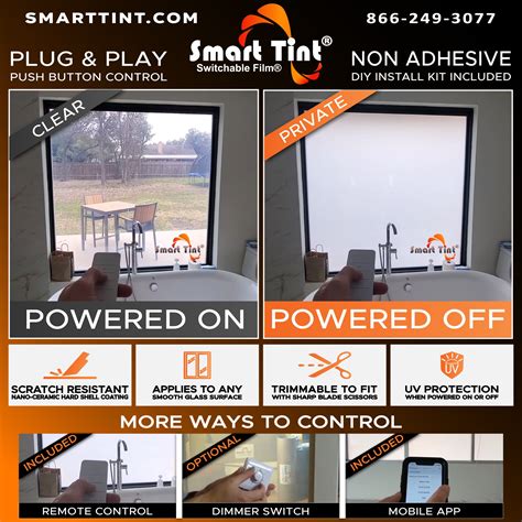 Smart Film® 24-in x 30-in Smart Film Switchable Privacy Electric Windo
