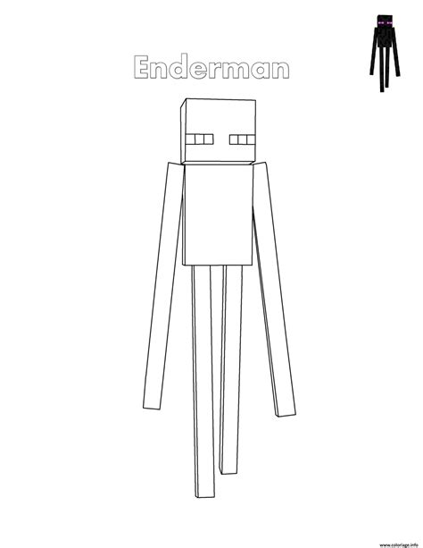 Coloriage Enderman Minecraft Jecolorie