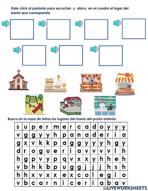 Lugares Del Barrio Worksheet Teacher Planning School Plan Teacher