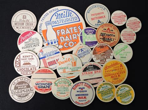 Lot Of Vintage Cardboard Milk Drink Bottle Caps Dairy Etsy