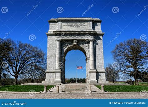 Valley Forge Park National Memorial Arch Monument Stock Image Image