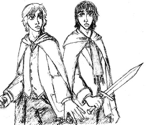 Merry and Pippin Sketch by FantasyBebop on DeviantArt