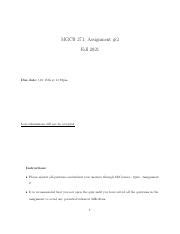 Assignment2 2021 Solutions Pdf MGCR 271 Assignment 2 Fall 2021 Due