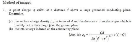 Surface charge density due to point charge