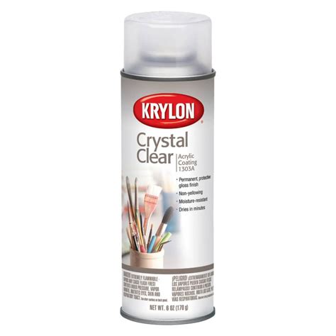 Krylon Acrylic Crystal Clear Spray Gloss 6oz Jerrys Artarama