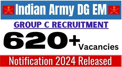 Indian Army DG EME Group C Recruitment 2024 Notification Out For 625