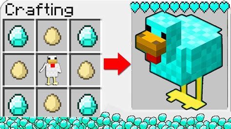 HOW To CRAFT DIAMOND CHICKEN In Minecraft NOOB CHICKEN Vs PRO MUTANT