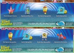 Burger King Jr Meal Toys Spongebob Legends Of Bikini Bottom