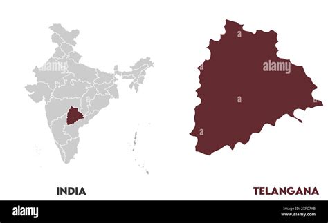 Telangana Map1 State Of India Republic Of India Government