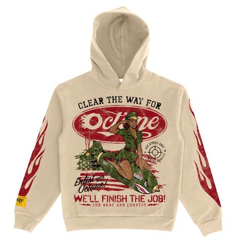 Octane Military Pinup Hoodie(Cream) – Octane Clothing Stores