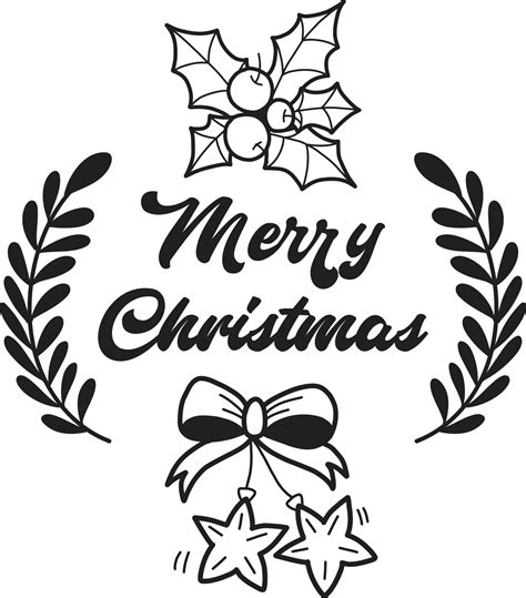 Merry Christmas lettering and quote illustration 12287801 Vector Art at ...