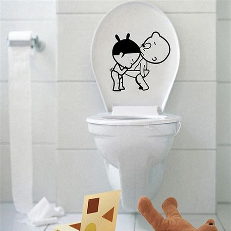 5pcs New Funny Bathroom Wall Decals Decro Home Decoration Creative ...