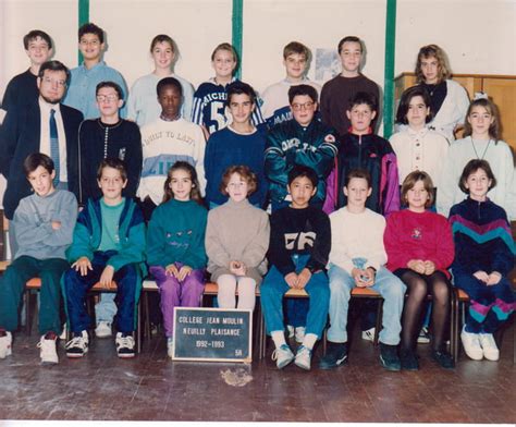 Photo De Classe 5ème H De 1992 Collège Jean Moulin Copains Davant