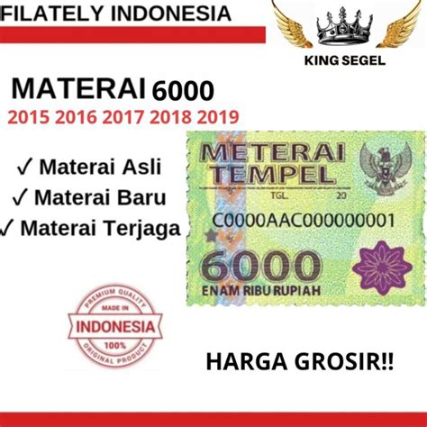 Jual MATERAI 6000 TAHUN 2015 2016 2017 2018 2019 2020 2021 NEW