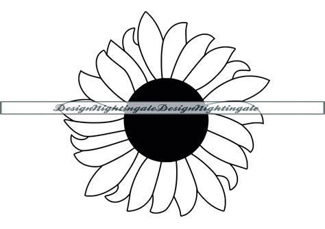 Sunflower SVG, Sunflower Outline SVG, Flower SVG, Sunflower Clipart ...