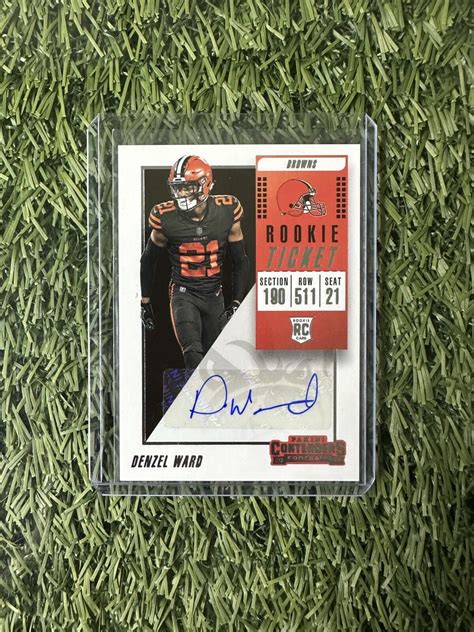 Panini Contenders Denzel Ward Rookie Ticket Auto Rc Browns Ebay