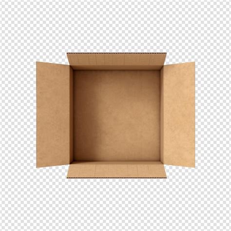 Cardboard Box Isolated On Transparent Background Premium AI Generated PSD