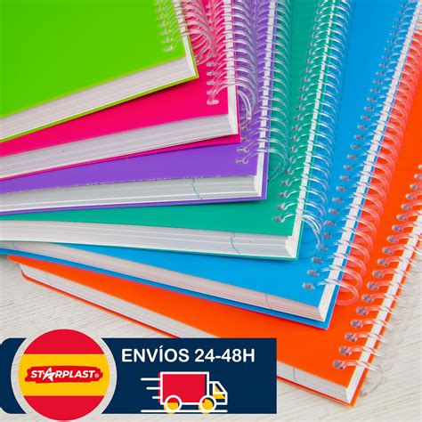 Cuadernos Tonos Fluor A Y A Quijote Paper World Espiral Flexible Tapa