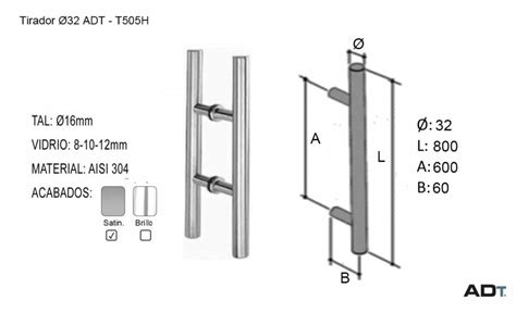 Tirador Con Di Metro De Mm Adt T H Adetec