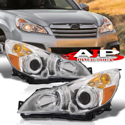 Chrome Amber Head Lights Lamp Assembly Lh Rh For Subaru