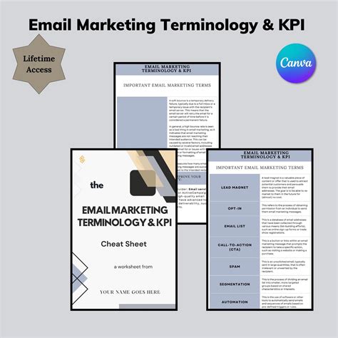 Email Marketing Kpi Cheat Sheet, Marketing Campaign Tracker, Digital