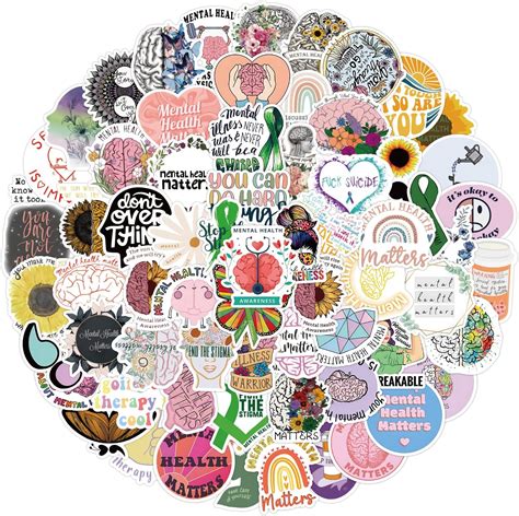 Mental Health Awareness Mm Stickers For Nurses School Teachers