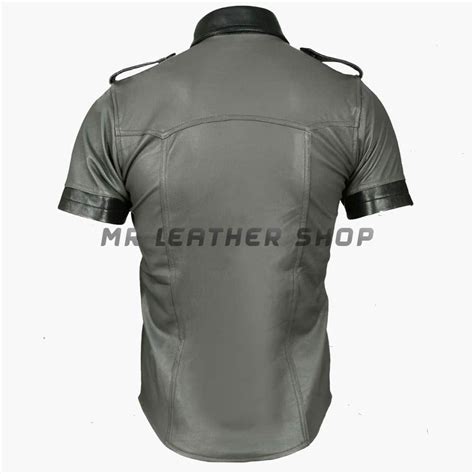 Mens Lambskin Leather Shirt Mr Leather Shop