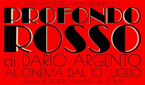 Profondo Rosso Il Thriller Di Dario Argento Torna Al Cinema