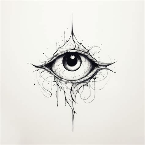 Premium AI Image | Dragon Eye tattoo design Generative AI