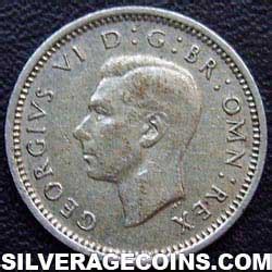 1940 George VI British Silver Threepence Silveragecoins