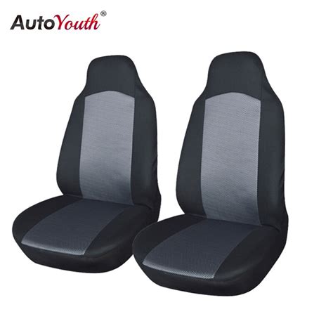 AUTOYOUTH Fundas de asiento delantero de coche clásico color negro con