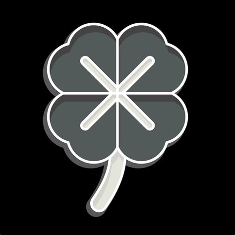 Icon Clover. related to Celtic symbol. glossy style. simple design ...