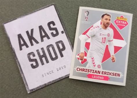 Adesivo Extra Argento Christian Eriksen Legend Panini Coppa Del Mondo