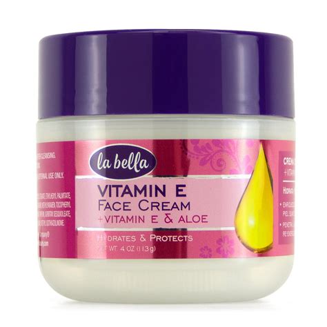 La Bella Vitamin E Cream with Aloe Vera Healing Dry Skin Moisturizer 4 ...