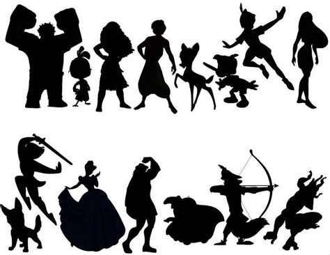 Disney Character Silhouette Printables