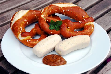 Wei Wurst Brezel Oktoberfest Lizenzfreie Bilder Kostenloser