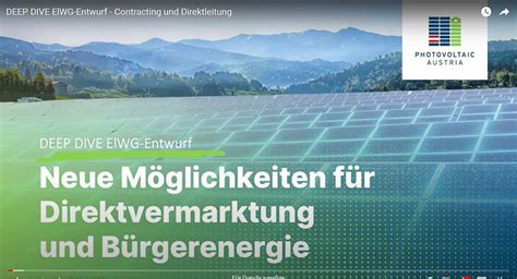 Elwg Entwurf Pv Austria Mit Deep Dive Elektrobranche At