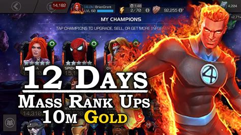 12 Days Of Hardcore Rank Up Progression Marvel Contest Of Champions Youtube