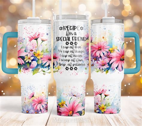 Recipe For A Special Friend 40oz Quencher Tumbler Sublimation Design