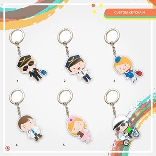 CUSTOM GANTUNGAN KUNCI NAMA TEMA PROFESI KEYCHAIN KEY RING