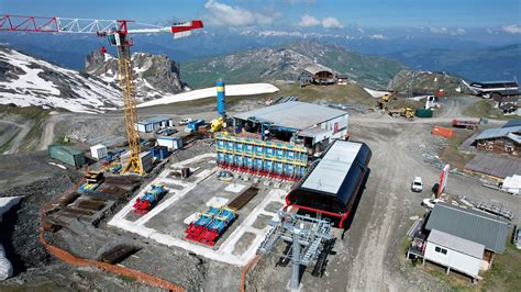 A La Plagne le chantier de la télécabine des Glaciers se termine